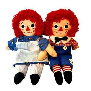Raggedy Ann & Andy Dolls 80s Playskool Collectible Nostalgia Toys Plush Vintage